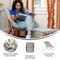 Flash Furniture Archer 28-in Oversized Faux Fur Folding Saucer Chair w/folding Ottoman, Gray Faux Fur/Gold Frame FV-FSC-027-FR-GY-SGD-GG - alternate 10